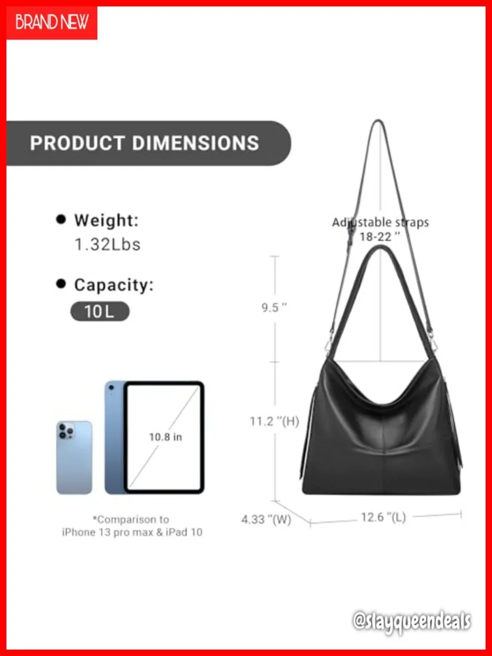 Genuine Leather Hobo Bags for Women Crossbody Purses Work Tote Bag